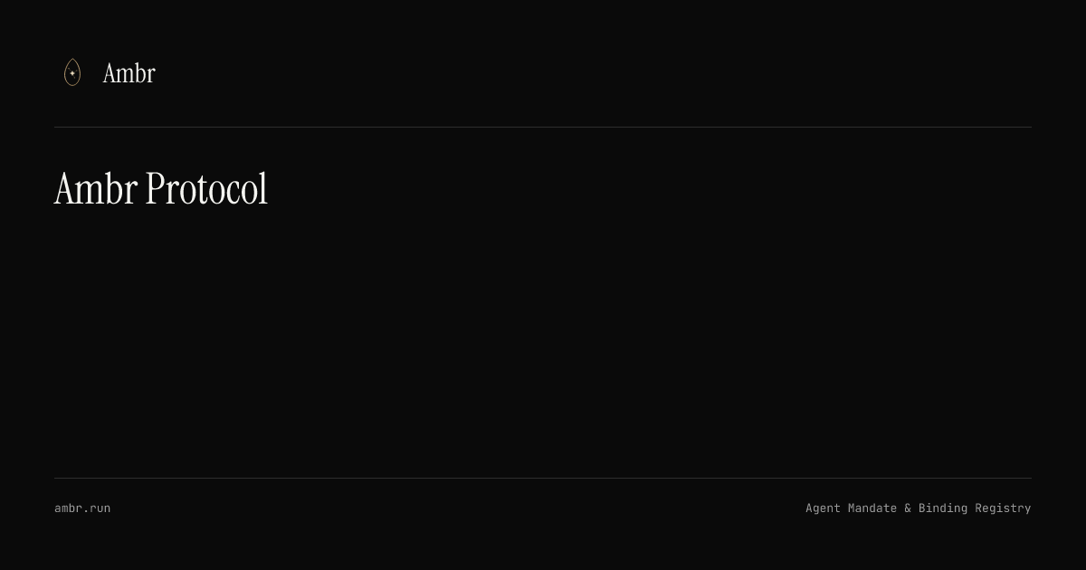Dashboard | Ambr